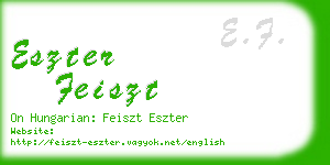 eszter feiszt business card